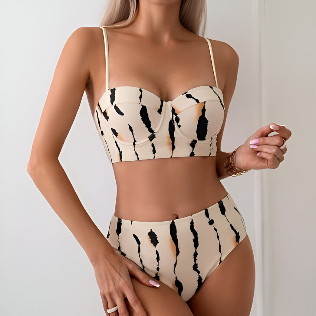Sunset Essentials- Chic Slit Skirt Bikini Set