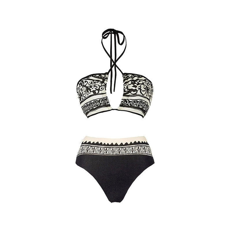 Sunset Essentials- Dual-Tone Bikini with Cover-Up Dress