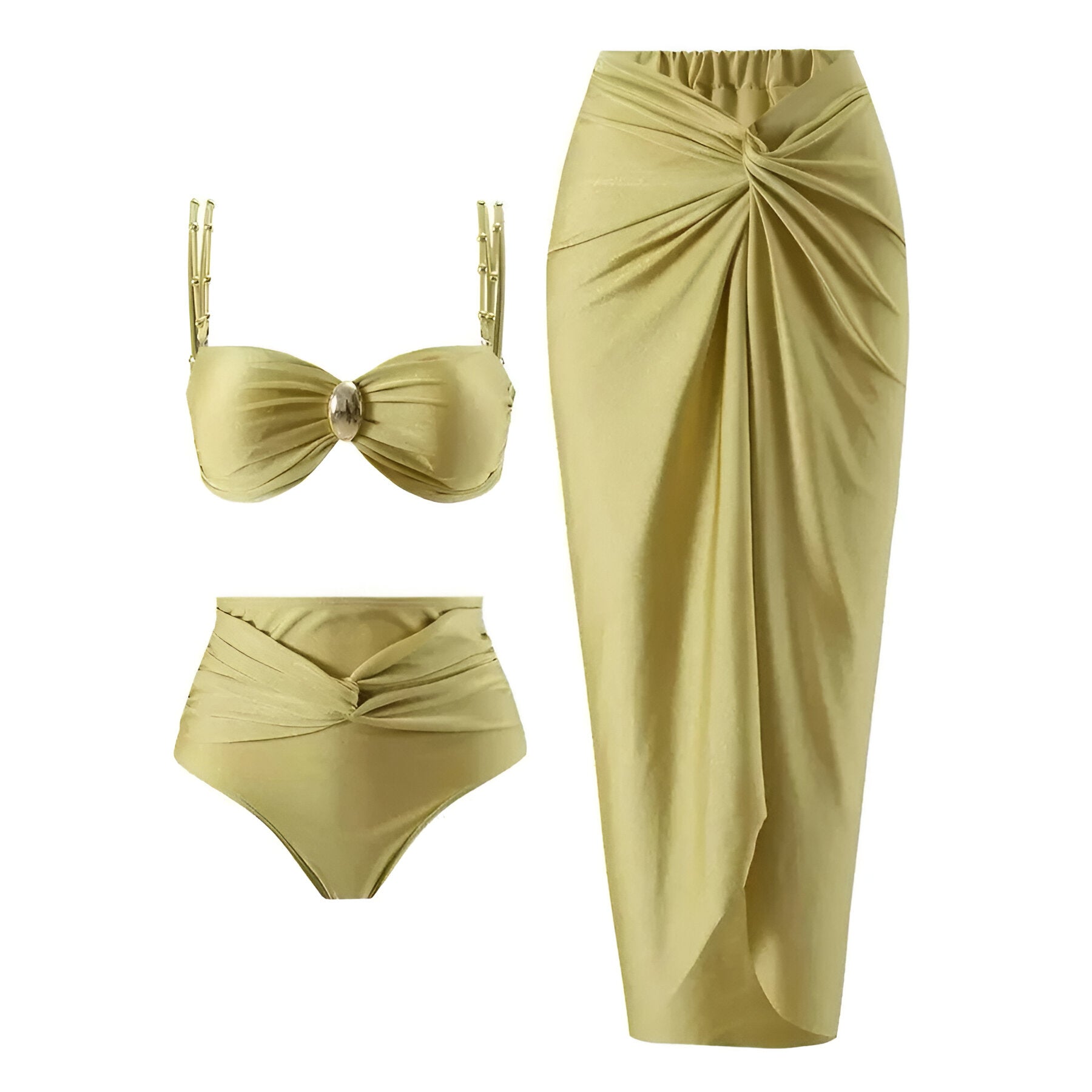 Urban Rythm Golden Hour Bikini with Draped Sarong
