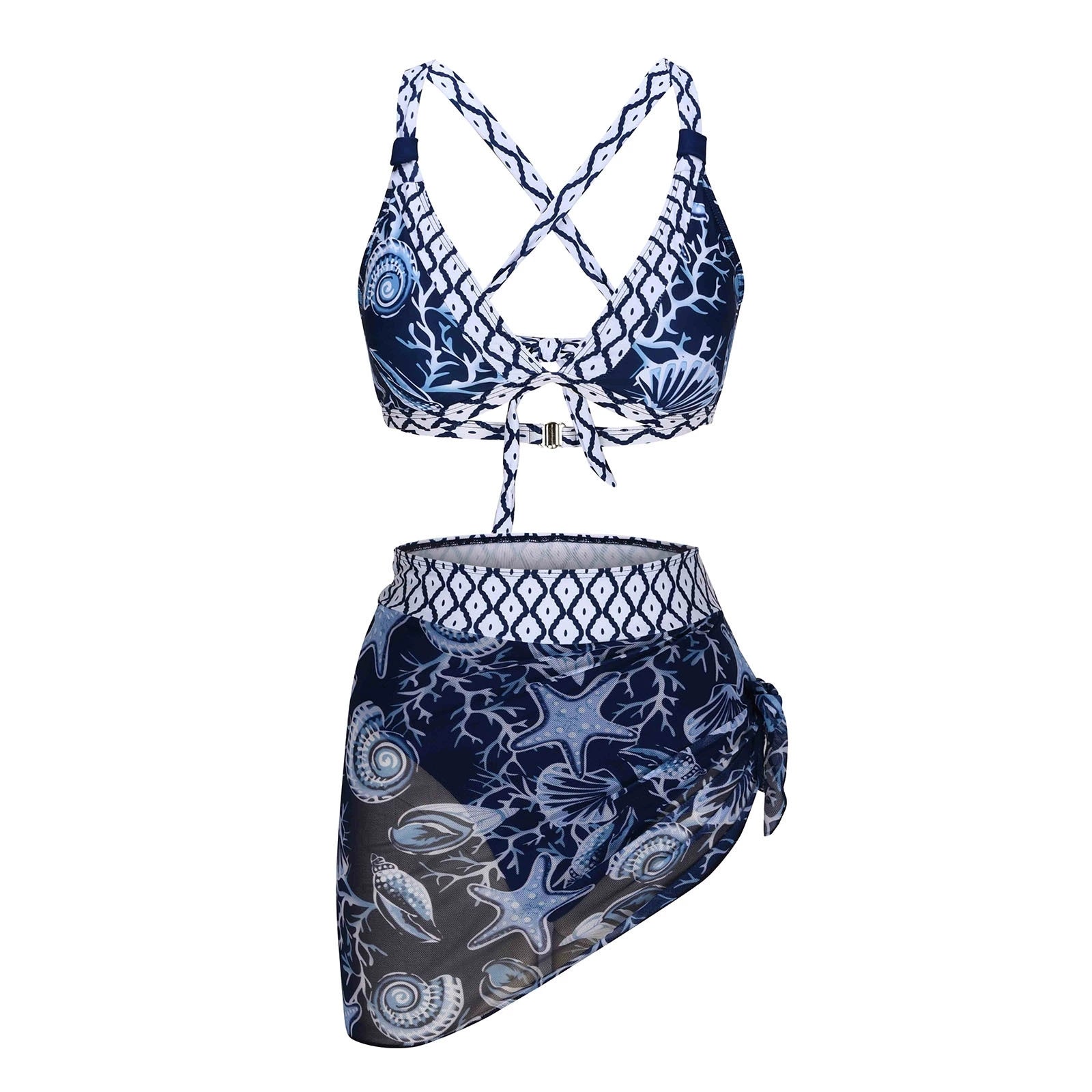 Paradise Island- Timeless Grace High-Waist Bikini Trio